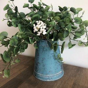 Rustic Blue Pitcher - with or without faux greenery